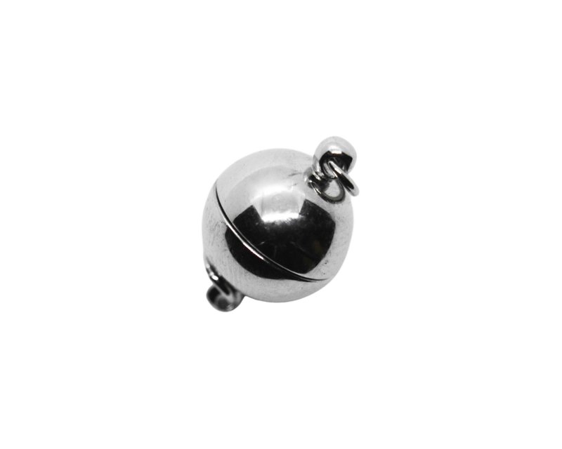 Замочек магнитный шарик цвет серебро 10мм Серебро