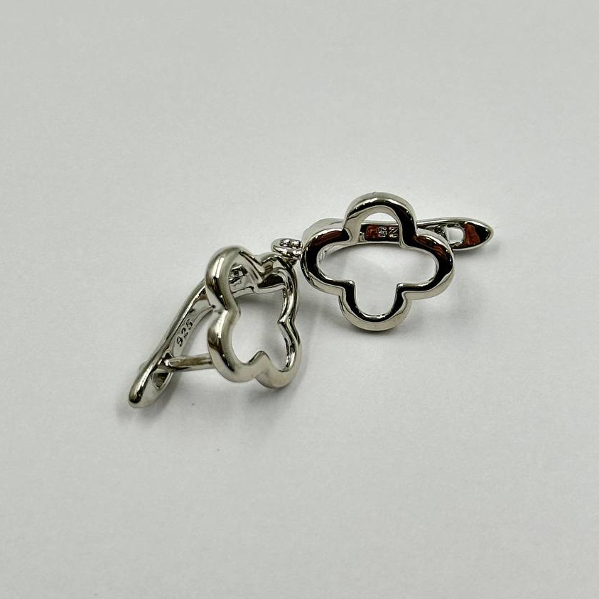 Швензы Клевер 13мм цвет серебро
